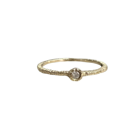 Textured Diamond Ring