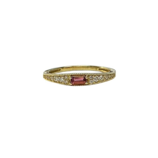 Provence Pink Tourmaline and Diamond Ring