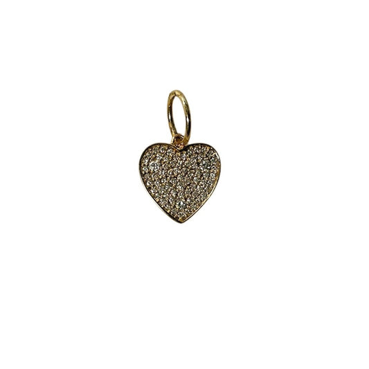 Small Pave Diamond Heart Pendant