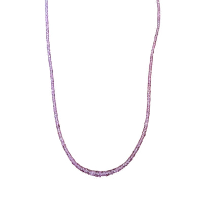 Graduated Pink Sapphires Bead Necklace