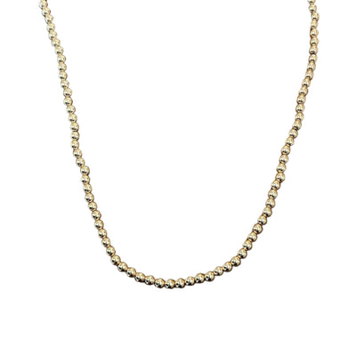 4mm Gold Bead Necklace