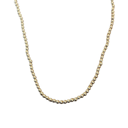 4mm Gold Bead Necklace