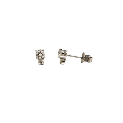 Double Diamond Stud Earrings