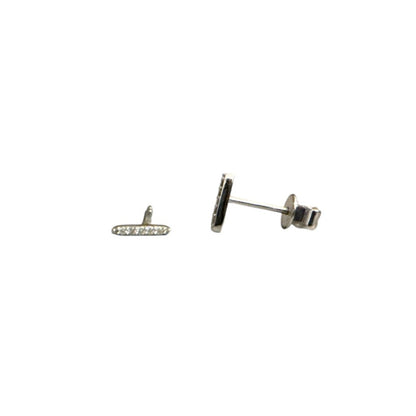 Diamond Bar Stud Earrings