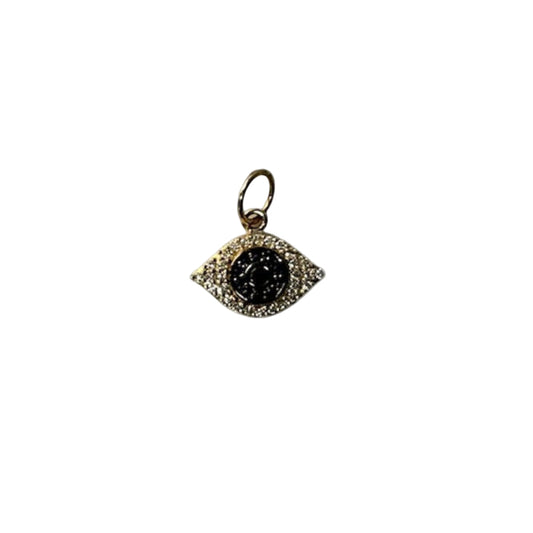 Mini Sapphire and Diamond Evil Eye Pendant