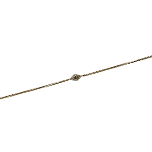 Diamond and Emerald Evil Eye Bracelet