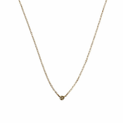 0.02 ctw Round Diamond Solitaire Necklace