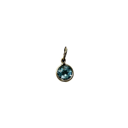 Round Blue Topaz Pendant