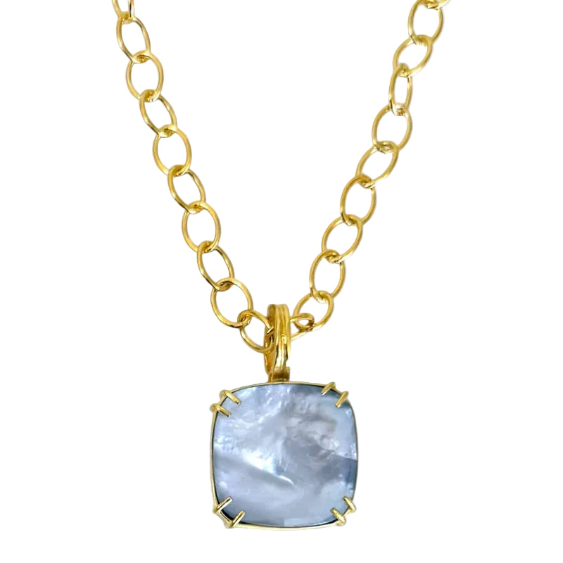Very Peri Steel Magnolia Doublet Necklace