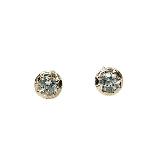 White Topaz Stud Earrings