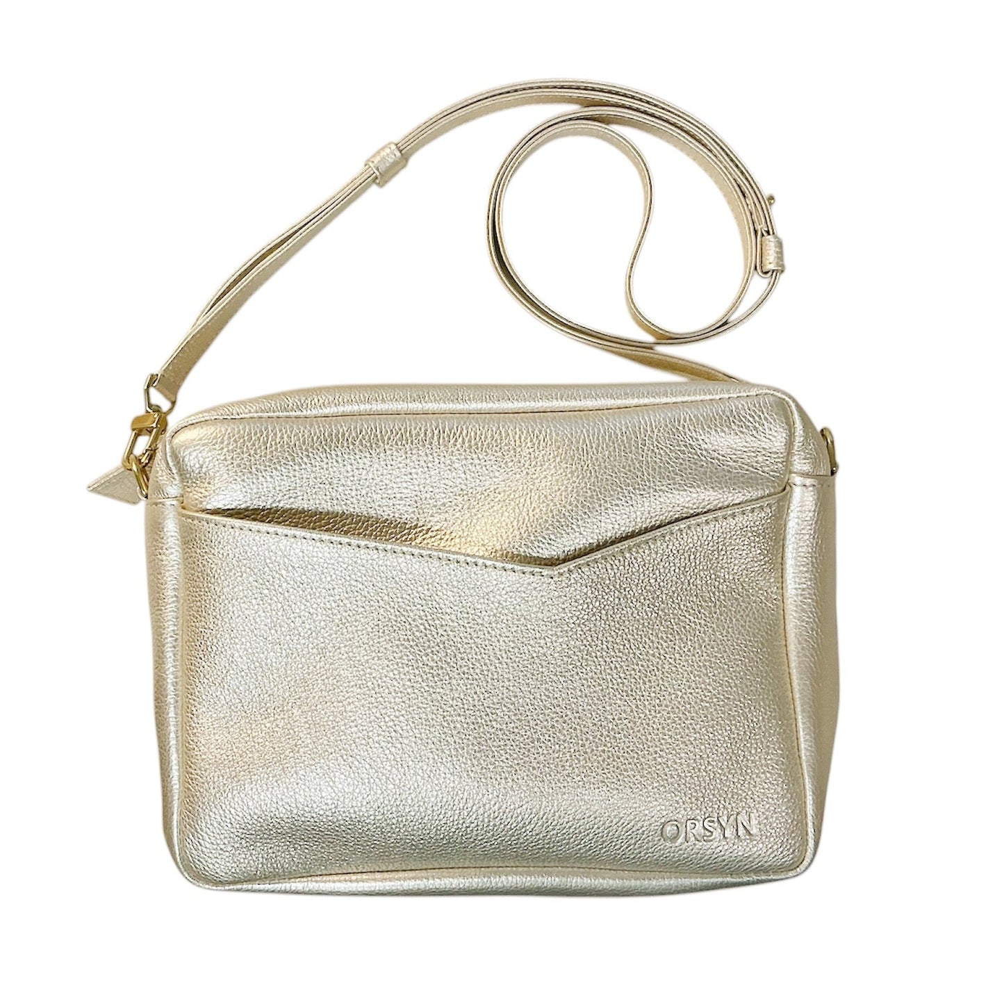 Champagne Metallic Rome Crossbody