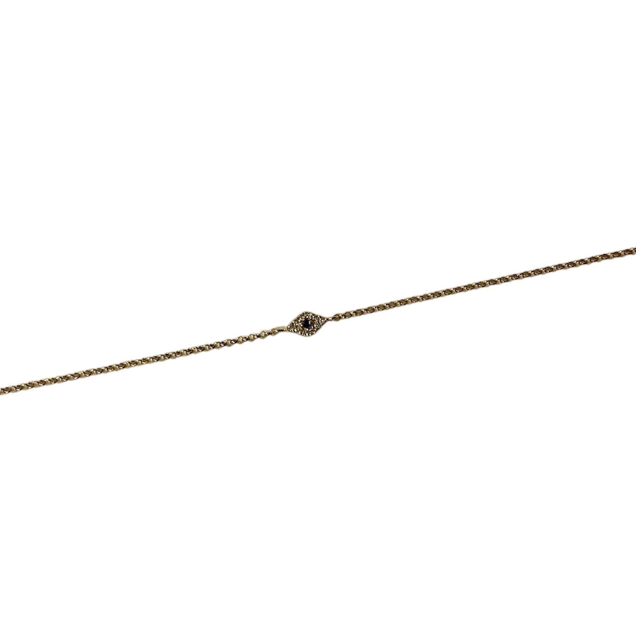 Diamond and Blue Sapphire Evil Eye Bracelet