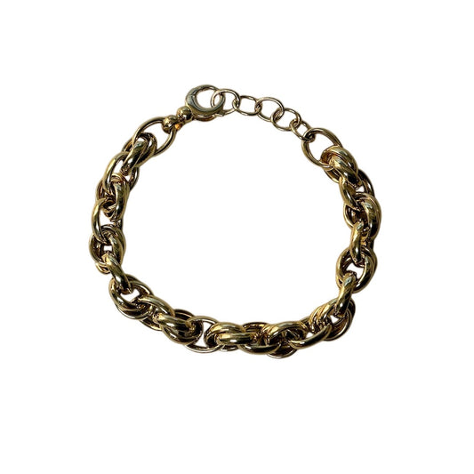 Open Double Link Gold Bracelet