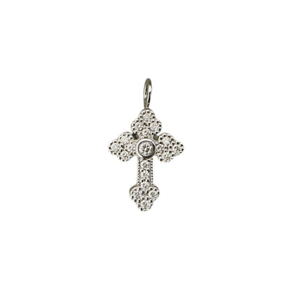 Guinevere White Gold Diamond Cross Pendant