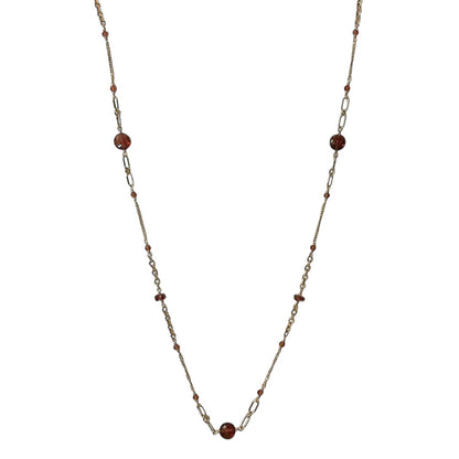 Garnet Mixed Link Necklace