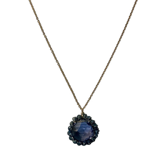 Iolite Quartz Drop Necklace