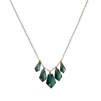 Teal Dangle Necklace