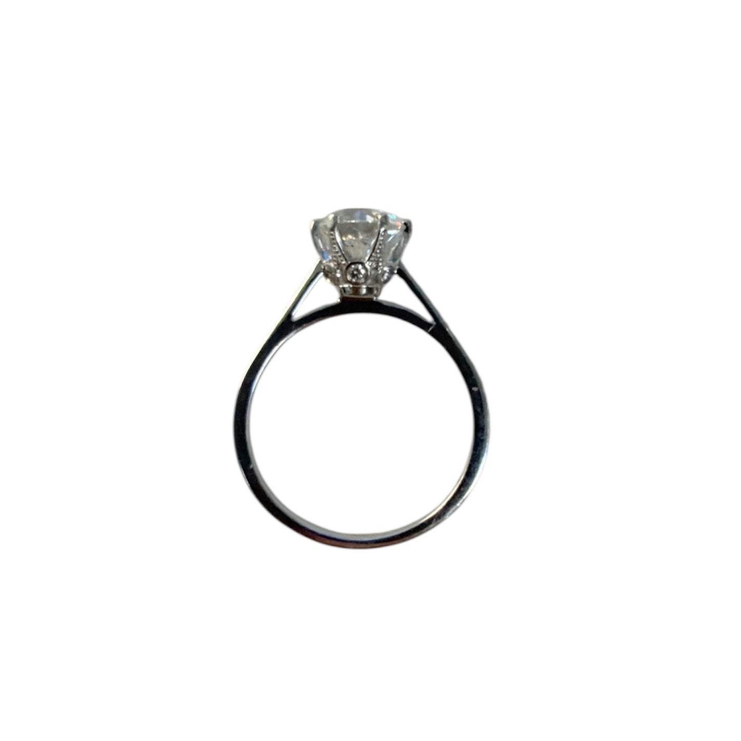 Round CZ Engagement Ring