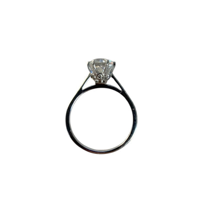 Round CZ Engagement Ring