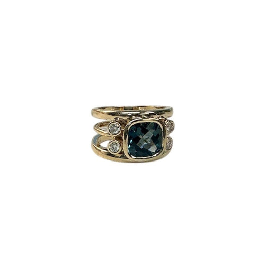London Blue Topaz Triple Band Ring