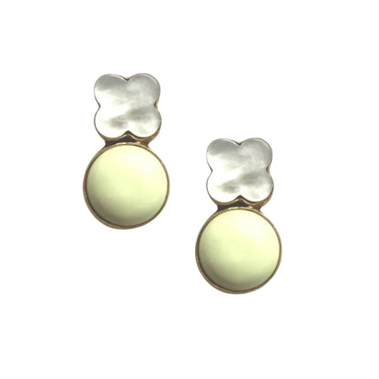 Clover Lemon Stud Earrings