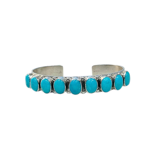 Large Turquoise Row Cuff Bracelet