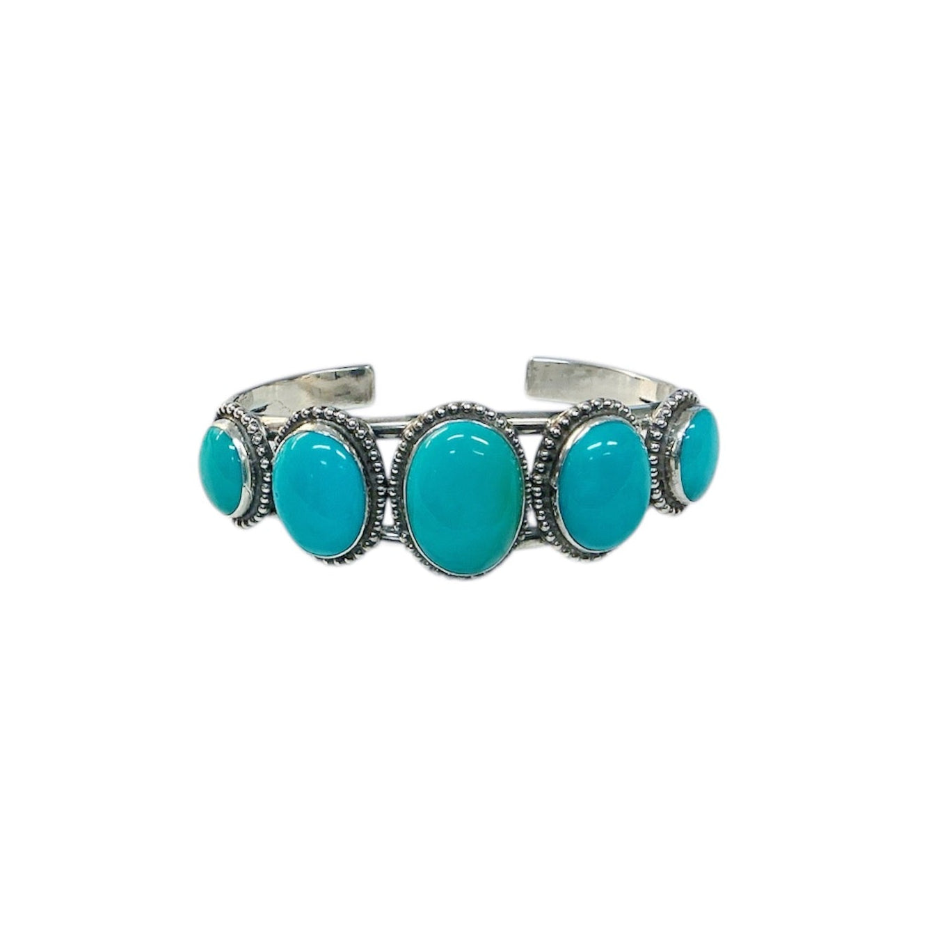 Five Stone Turquoise Cuff Bracelet