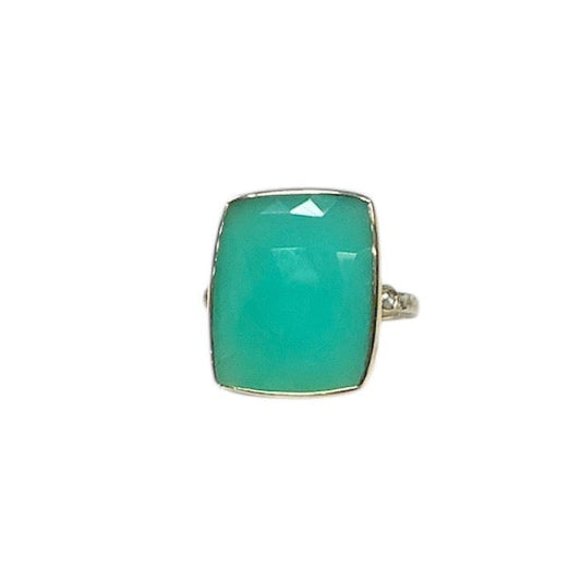 Chrysoprase Mixed Metal Ring