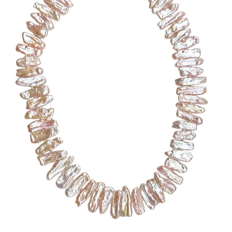 Blush Biwa Pearl Necklace