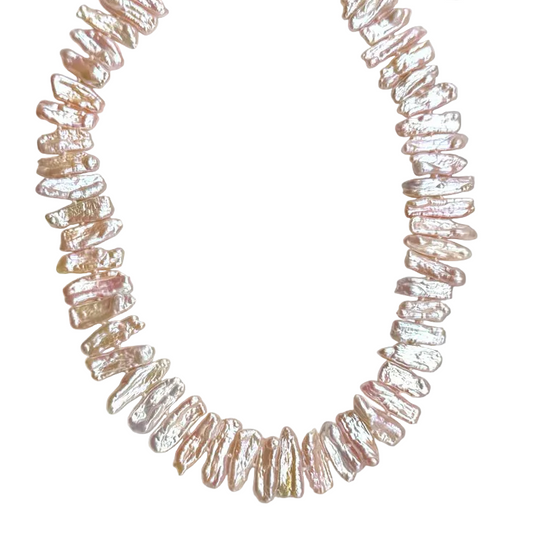 Blush Biwa Pearl Necklace