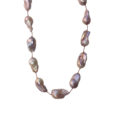 Pink Baroque Pearl Necklace