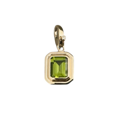Emerald Cut Peridot Pendant
