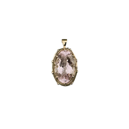 Gold Kunzite Pendant