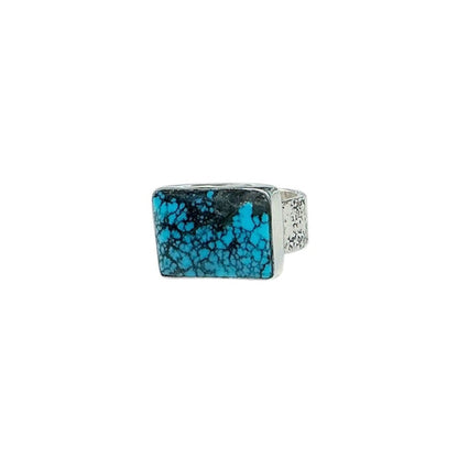 Sterling Silver Rectangular Turquoise Ring