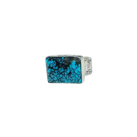 Sterling Silver Rectangular Turquoise Ring