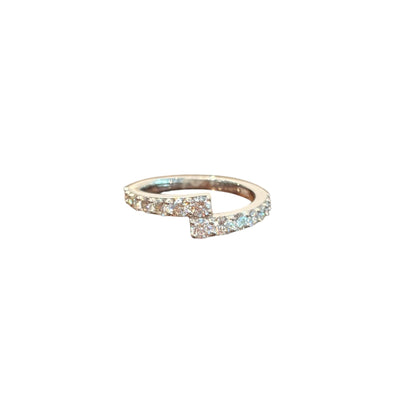 White Gold Diamond Bypass Ring