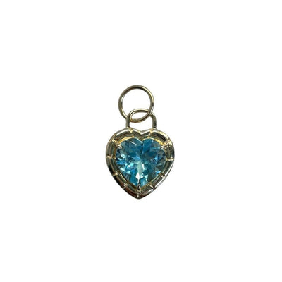 Blue Topaz Heart Pendant