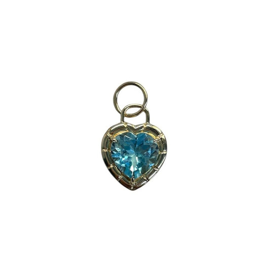 Blue Topaz Heart Pendant