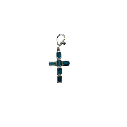 London Blue Topaz & Silver cross charm