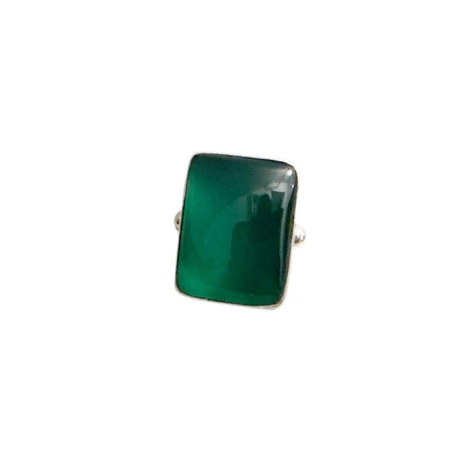 Sterling Silver Green Onyx Ring