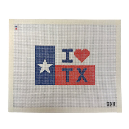 I Love Texas Needlepoint Canvas