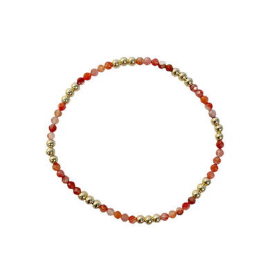Carnelian Beaded Stretch Bracelet