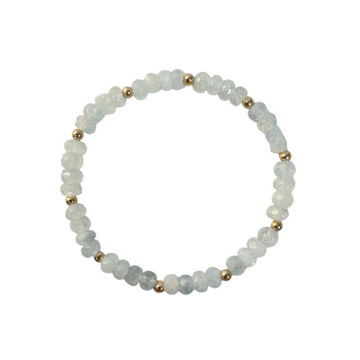 Aquamarine Beaded Stretch Bracelet