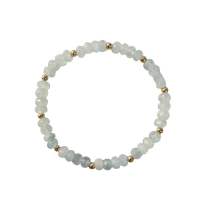 Aquamarine Beaded Stretch Bracelet
