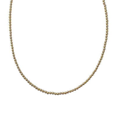 3mm Gold Bead Necklace