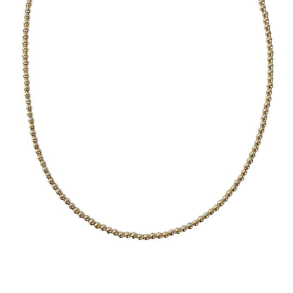 3mm Gold Bead Necklace