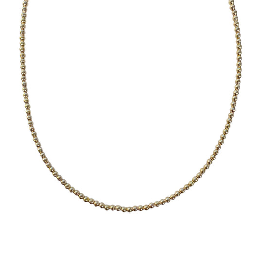 3mm Gold Bead Necklace