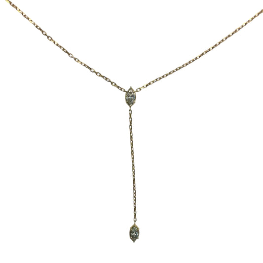 Lab Diamond Marquise Lariat Necklace