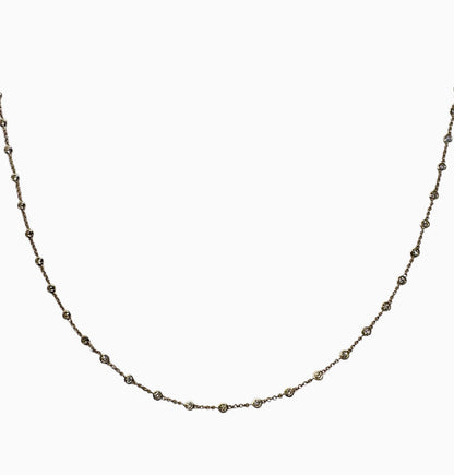 Lab Diamond Bezel Station Necklace