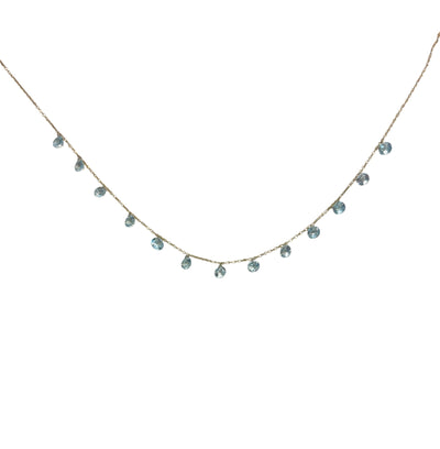 Blue Topaz Dangle Necklace